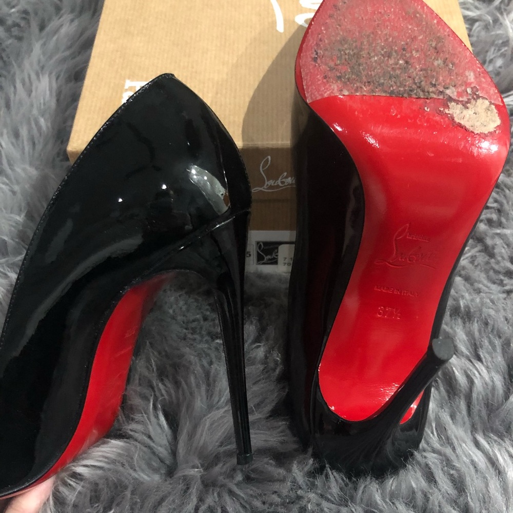 Christian Louboutin pigalles 100 Black Patent - Picture 4 of 8